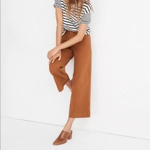 Madewell Emmett wide-leg pants in burnt sienna